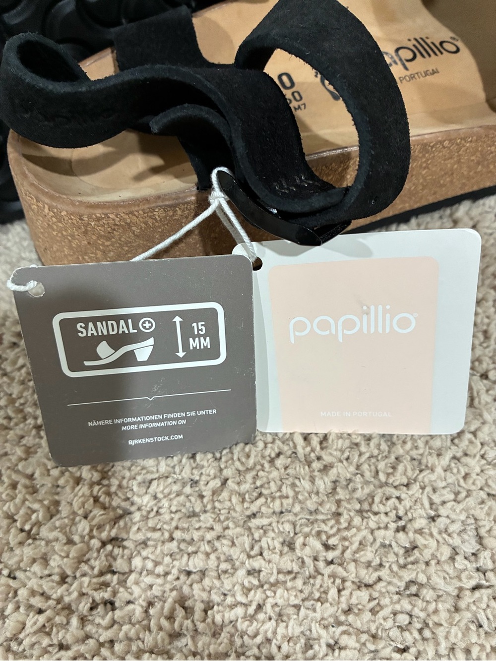 Papillio By Birkenstock Glenda Black/Grey Wedge Sandal NWT EU40 US9 - Picture 4 of 6